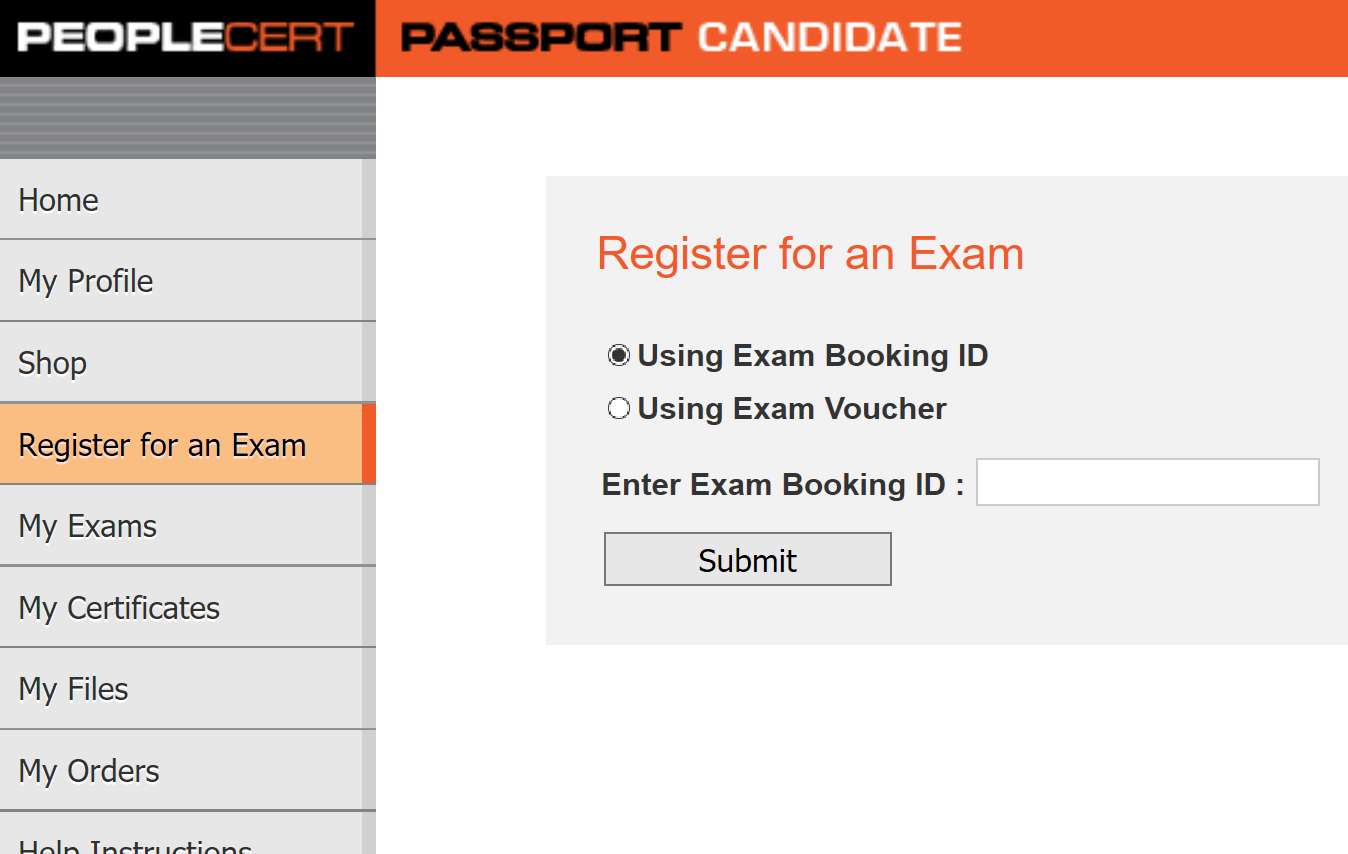Entering exams. Exam Voucher create file.